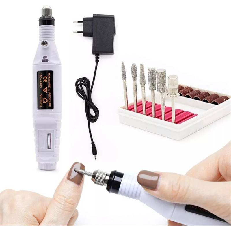 Kit Pulidor de Uñas Eléctrico Recargable
