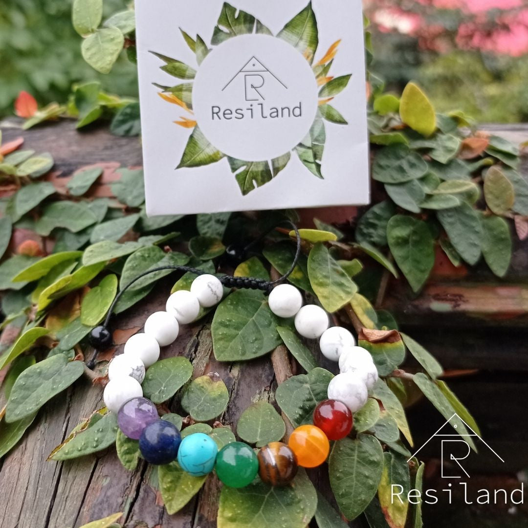 Pulsera 7 Chakras 2x1 Color Blanco