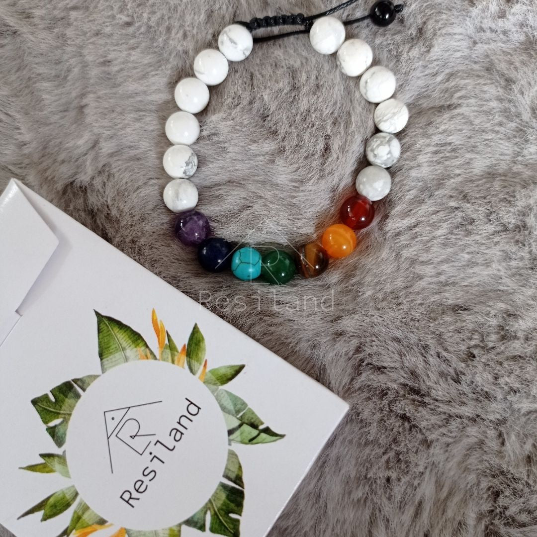 Pulsera 7 Chakras 2x1 Color Blanco