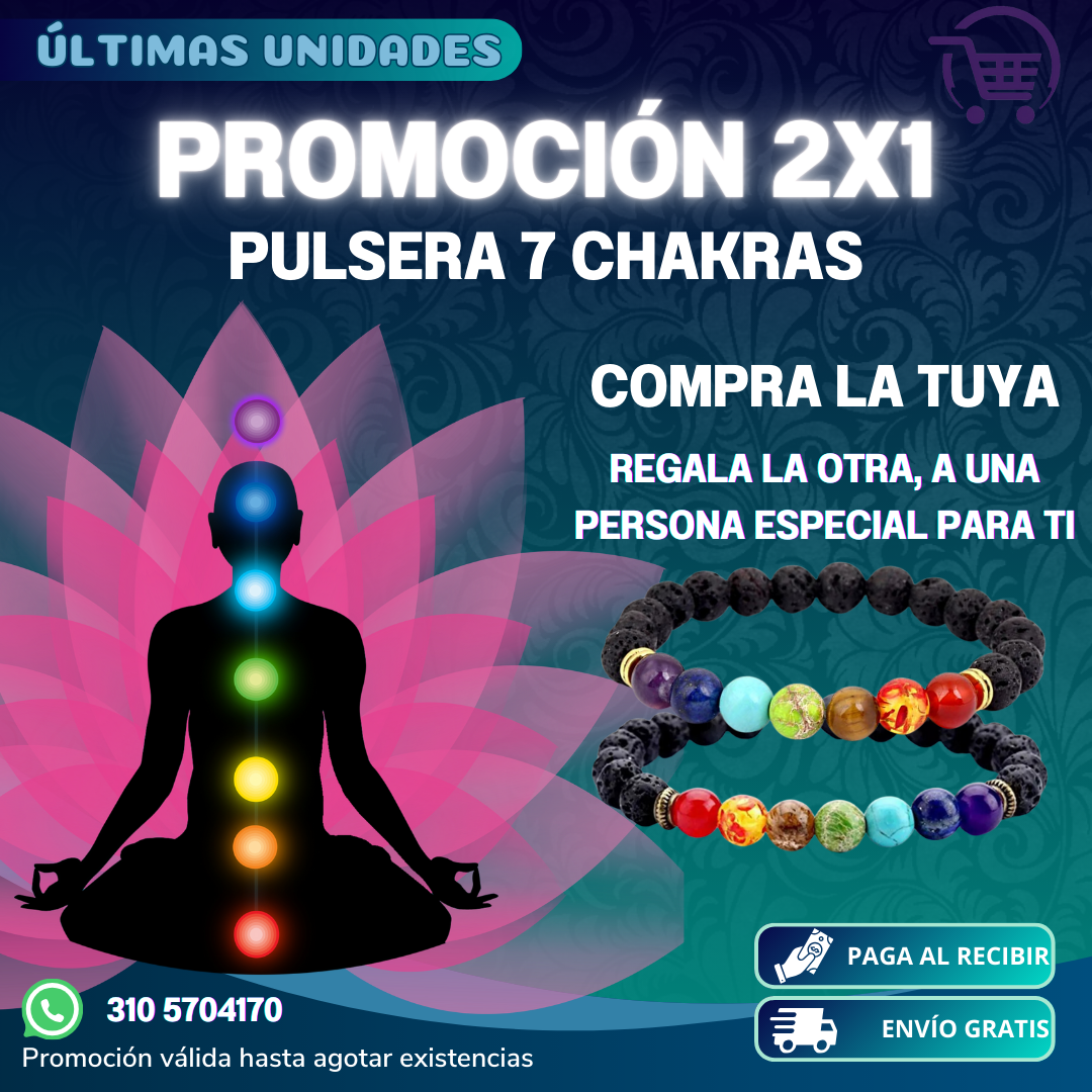 Pulsera 7 Chakras 2x1 + Aceite Activador