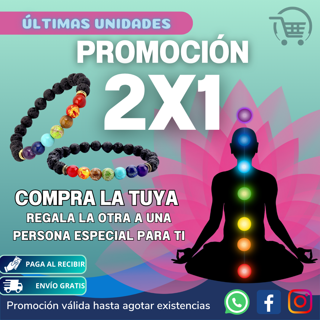 Pulsera 7 Chakras 2x1 + Aceite Activador