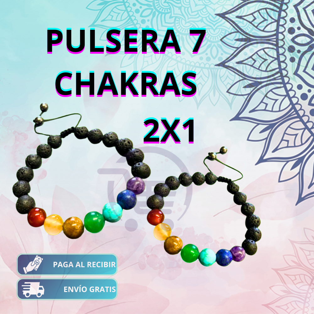 Pulsera 7 Chakras 2x1 + Aceite Activador