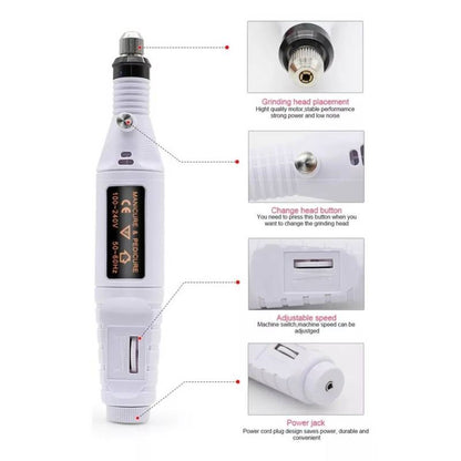 Kit Pulidor de Uñas Eléctrico Recargable