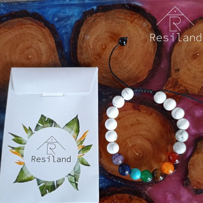 Pulsera 7 Chakras 2x1 Color Blanco